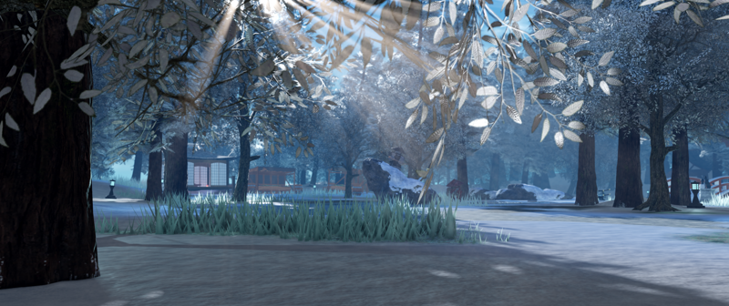 Snowy forest environment